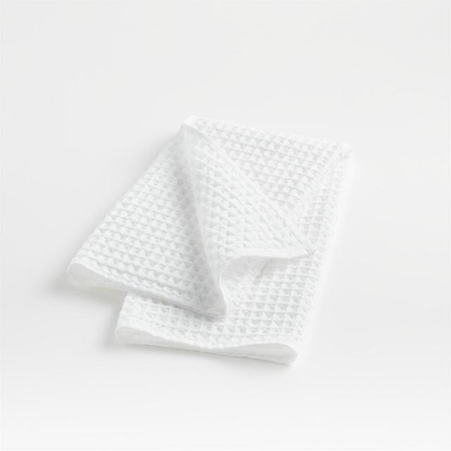 Organic Cotton Waffle White Hand Towel