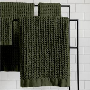 Waffle Bath Towel (Forest, Set of 2)