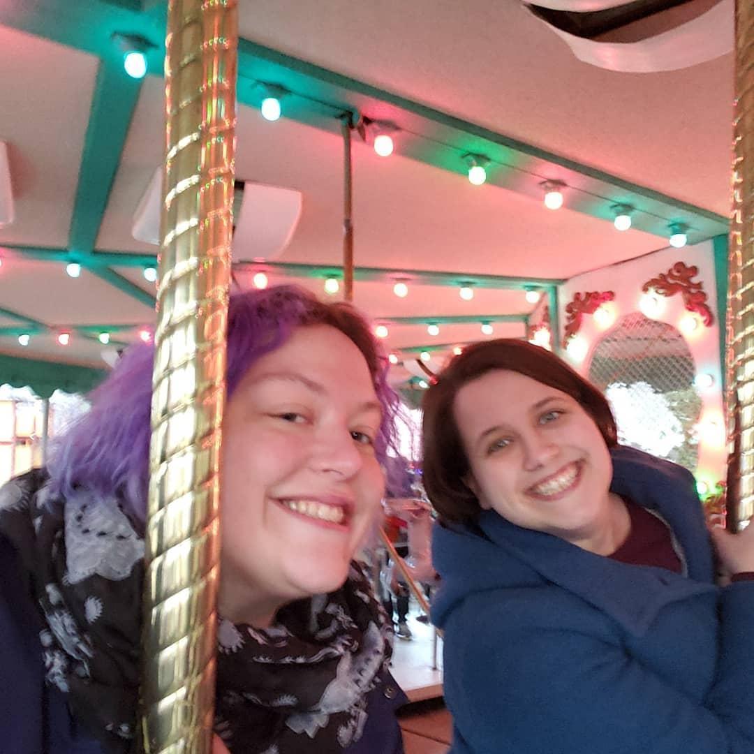 At Busch Gardens with Thom & Mary!