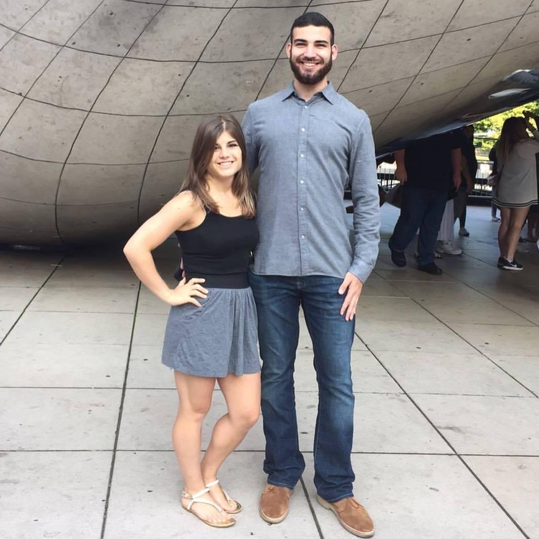 At The Bean during Scott's first visit to Chicago in August 2017. We surprised Laura's Matron of Honor at her engagement celebration.