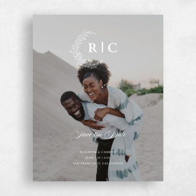 White Wedding Save the Date - Eleanora Photo