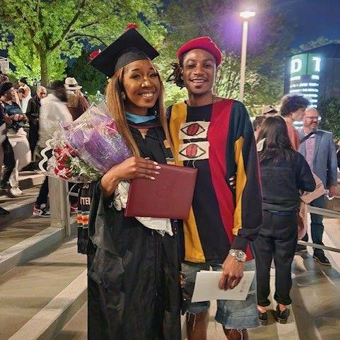Blair graduated from Eastern University with her Master's Degree! Brandon is so proud of her!