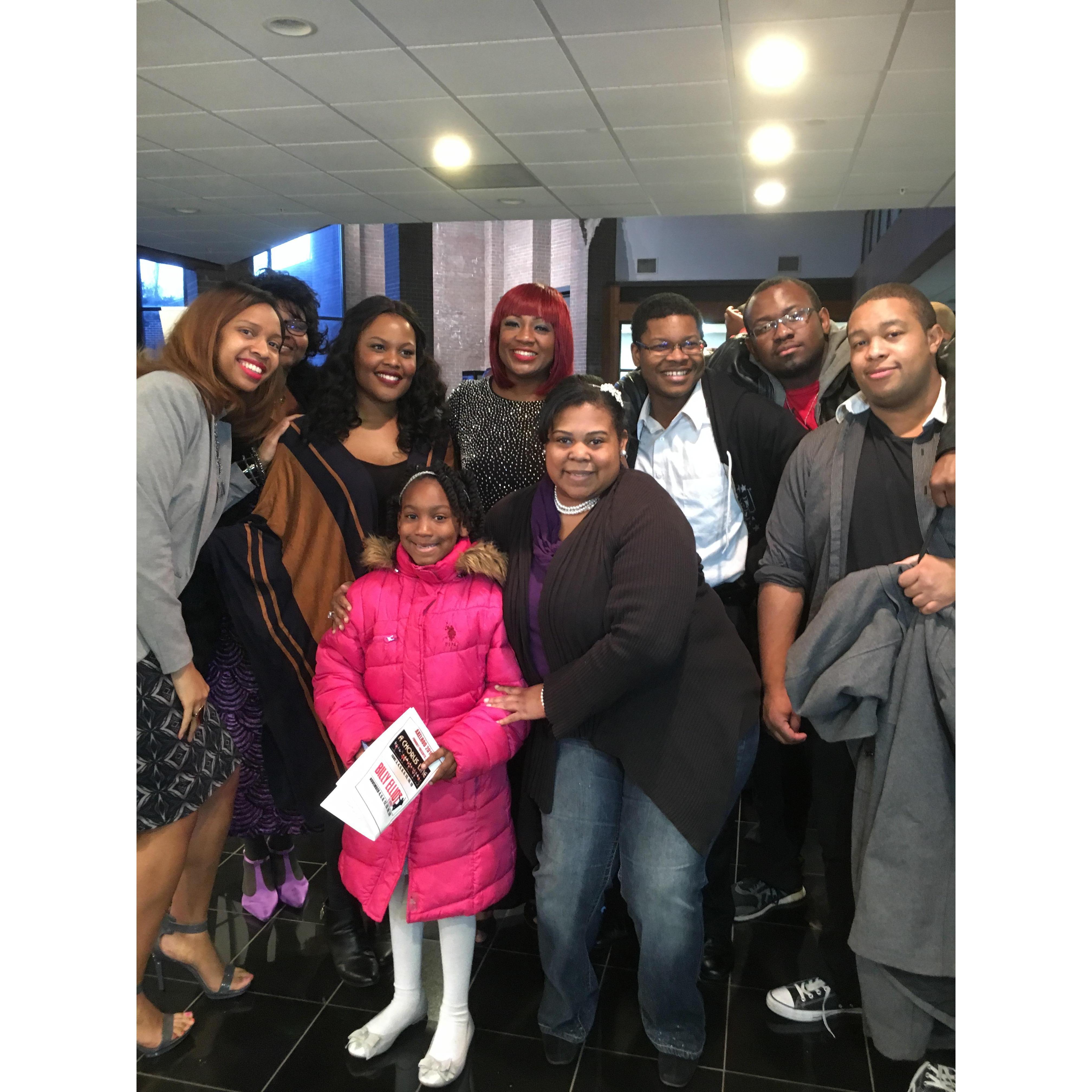 Supporting Shiquell and Terrence in their performance in Dreamgirls. (2016)