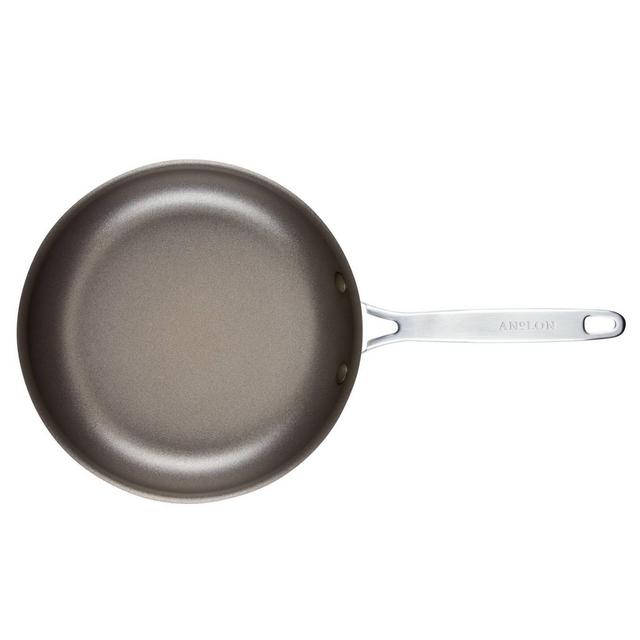 Anolon Achieve 10" Nonstick Hard Anodized Frying Pan Cream: Skillet, Electric & Gas Compatible, Hand Wash, Lifetime Warranty