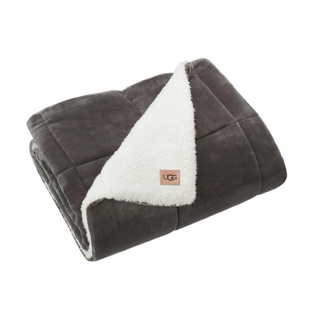 UGG® Avery Quilted Throw Blanket in Charcoal
