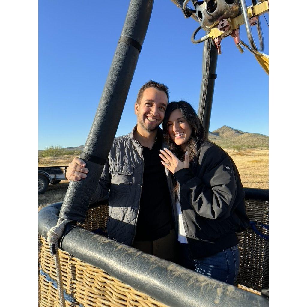On April 28, 2024 in Scottsdale, AZ Nick proposed to Mary and took their love to new heights!