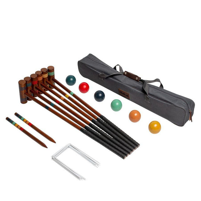 Handcrafted Wood Lawn Croquet Set