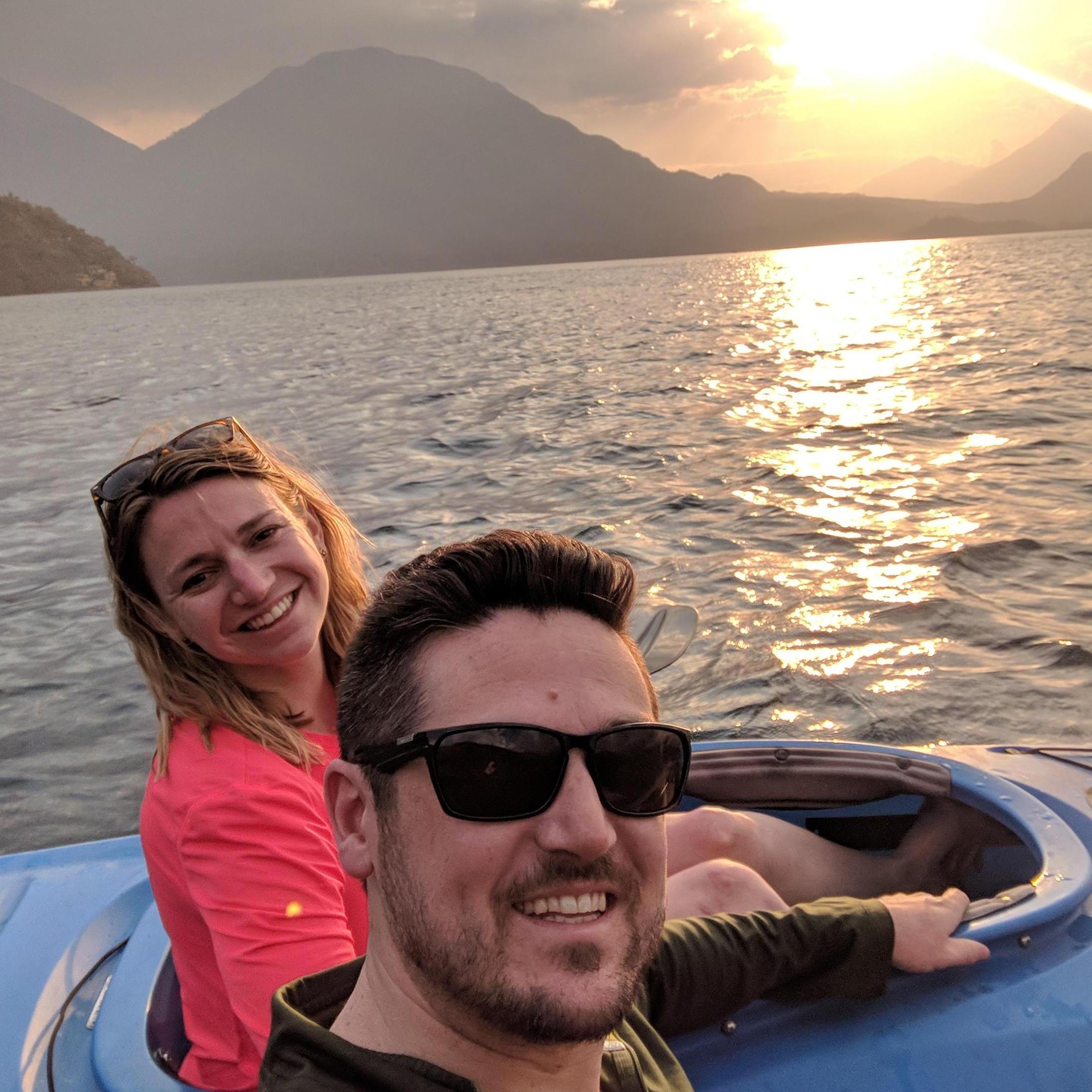 Kayaking on Lake Atitlan in Guatemala
