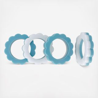 Maison Moderne Scallop Acrylic Napkin Ring, Set of 4