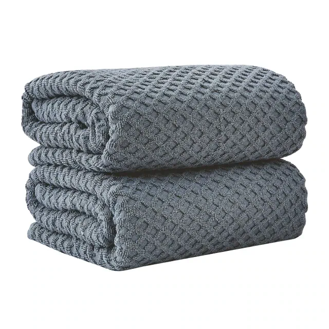 Cotton Quick-Dry Waffle Textured Towels - Great Bay Home