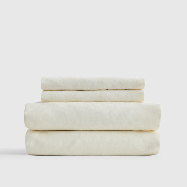 Organic Brushed Cotton Sheet Set - Ivory, King