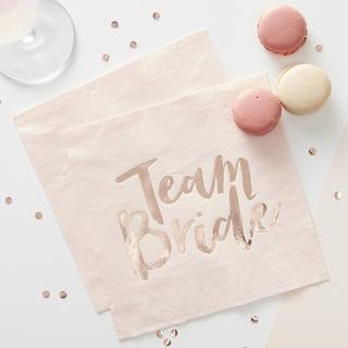 Team Bride 20-Pack Paper Napkins, Set of 3
