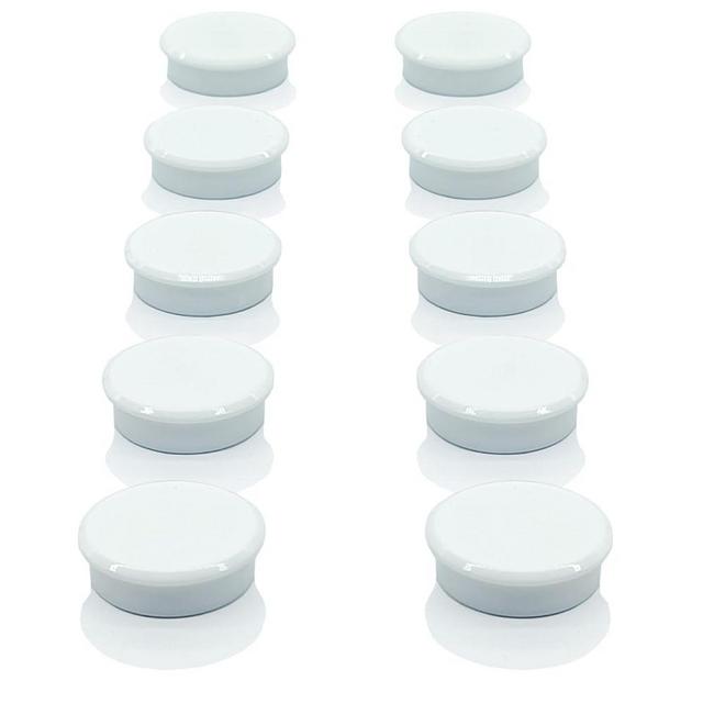 ZDZBLX Strong Fridge Magnets, 10 Pack White Small Refrigerator Magnets, Heavy Duty for Whiteboard, Crafts, Office, Classroom, Decorative Mini Cute Round Dry Erase Magnets