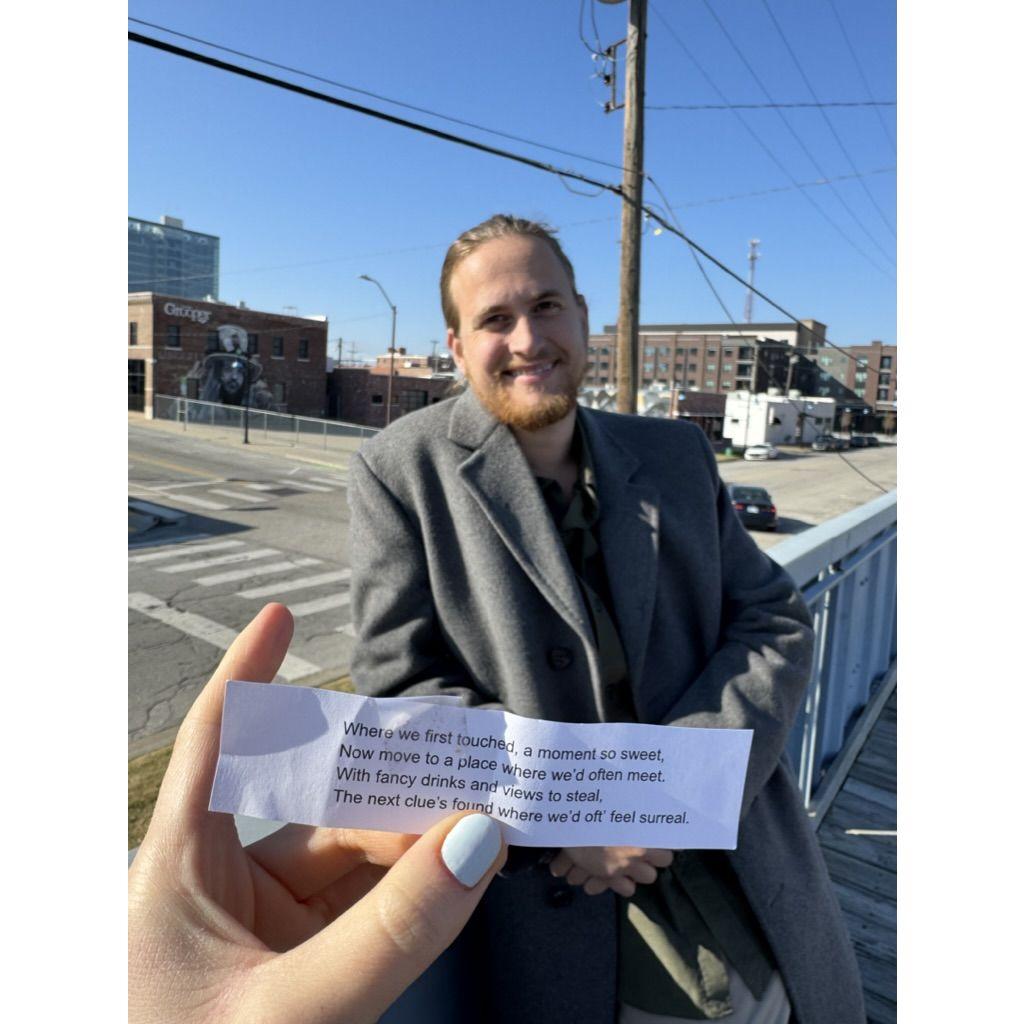 Engagement day started with a scavenger hunt to important places around Tulsa like the place we first held hands