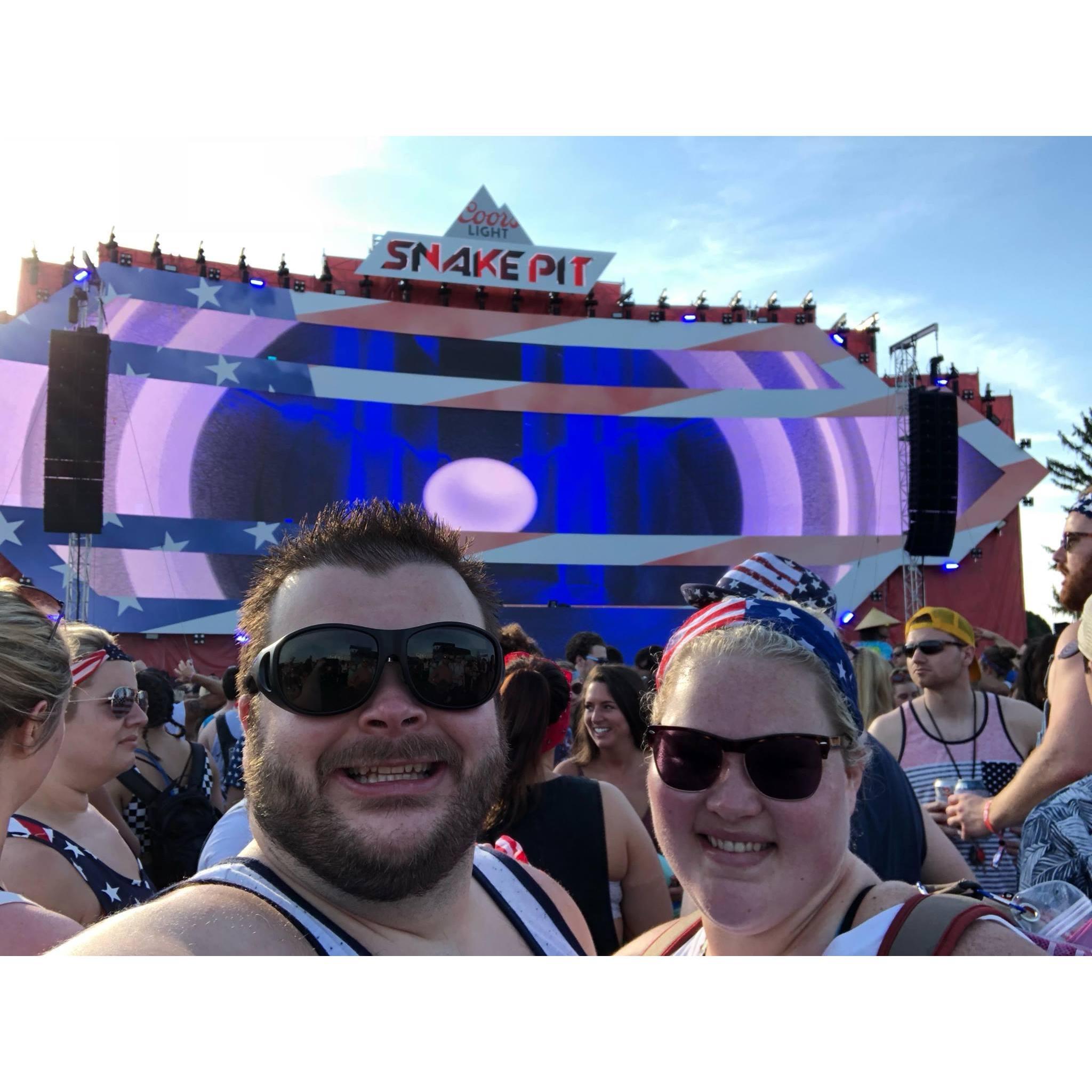 Who says that you can't be an adult and still have fun like you are still 22?! Here we are at the Snake Pit at the Indy 500 on race day 2017!