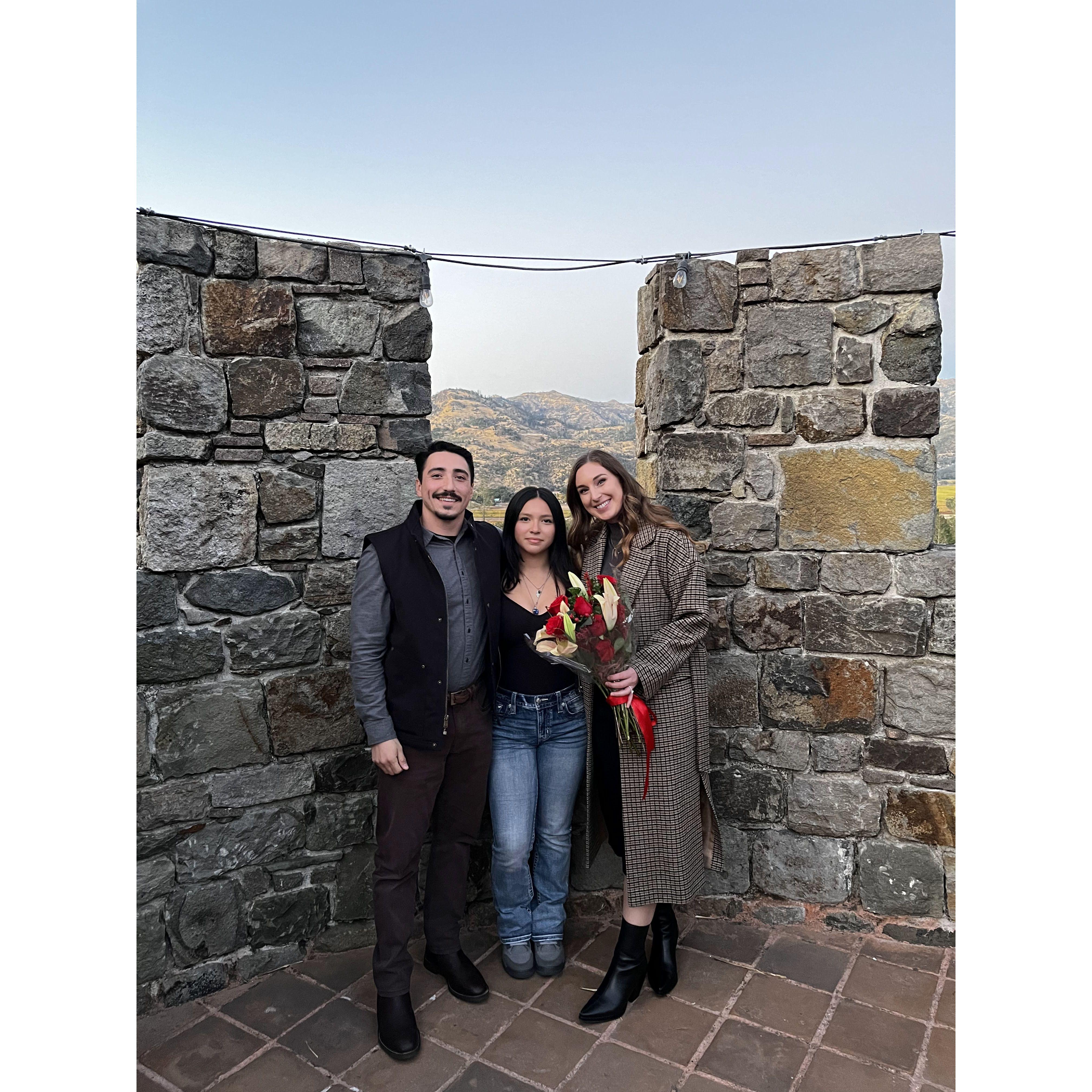 After the proposal, where Adriana surprised me with her kind words.