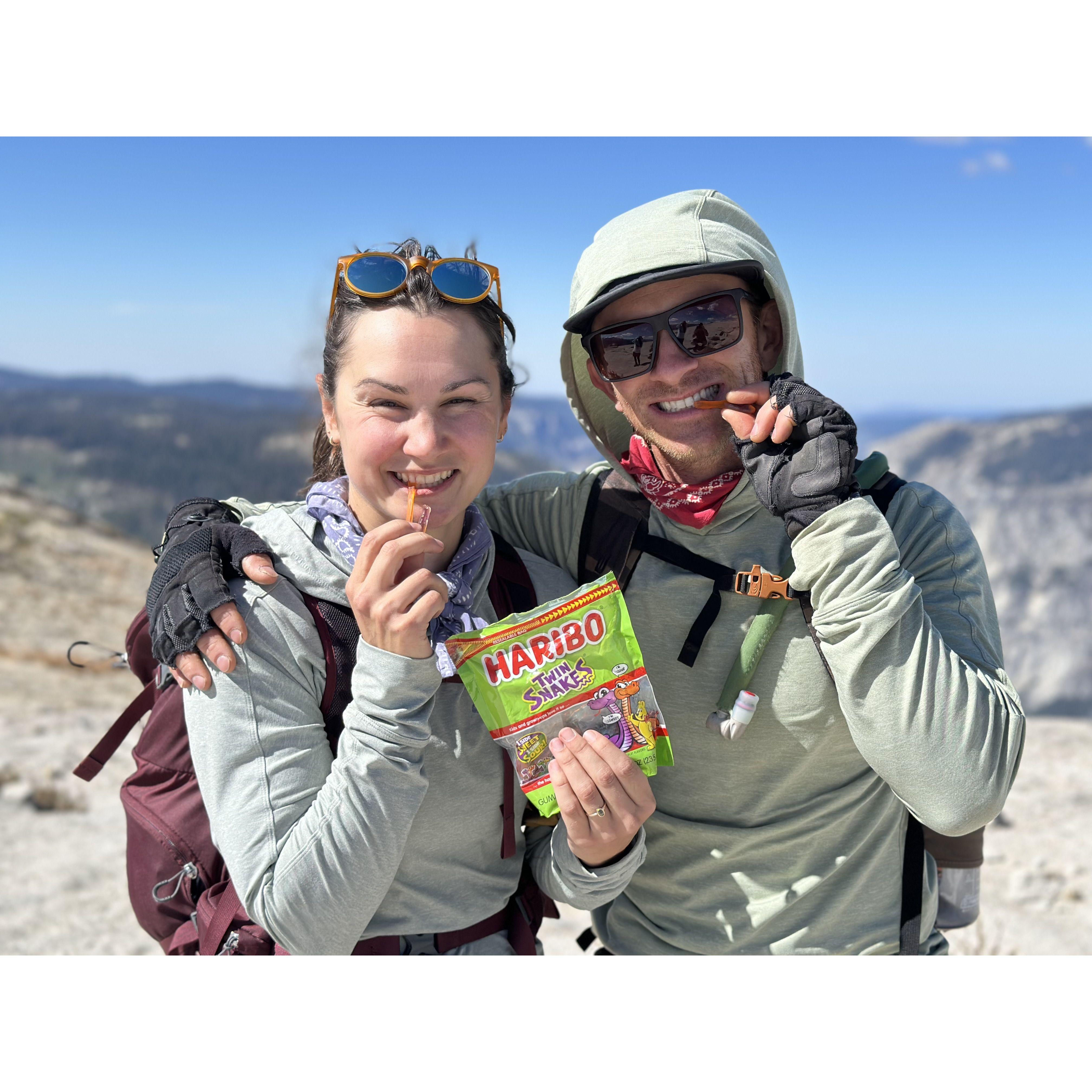 Or first snack as fiancés