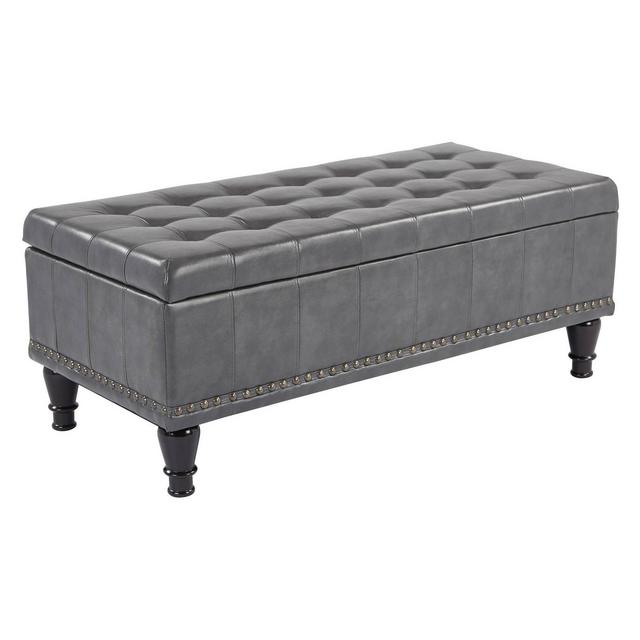 Caldwell Storage Ottoman Gray - OSP Home Furnishings