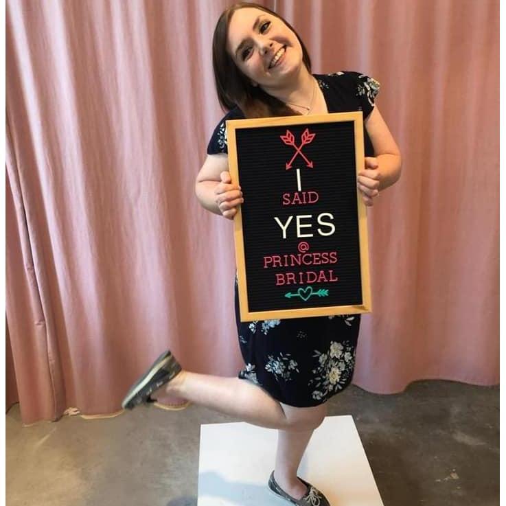 After finding THE dress with my mom, MIL, and bridal party.