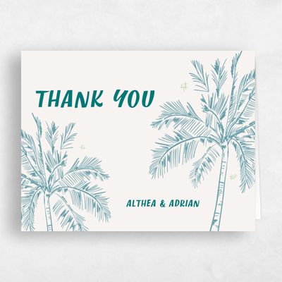 Teal, Blue Wedding Thank You - Ocaso Landscape