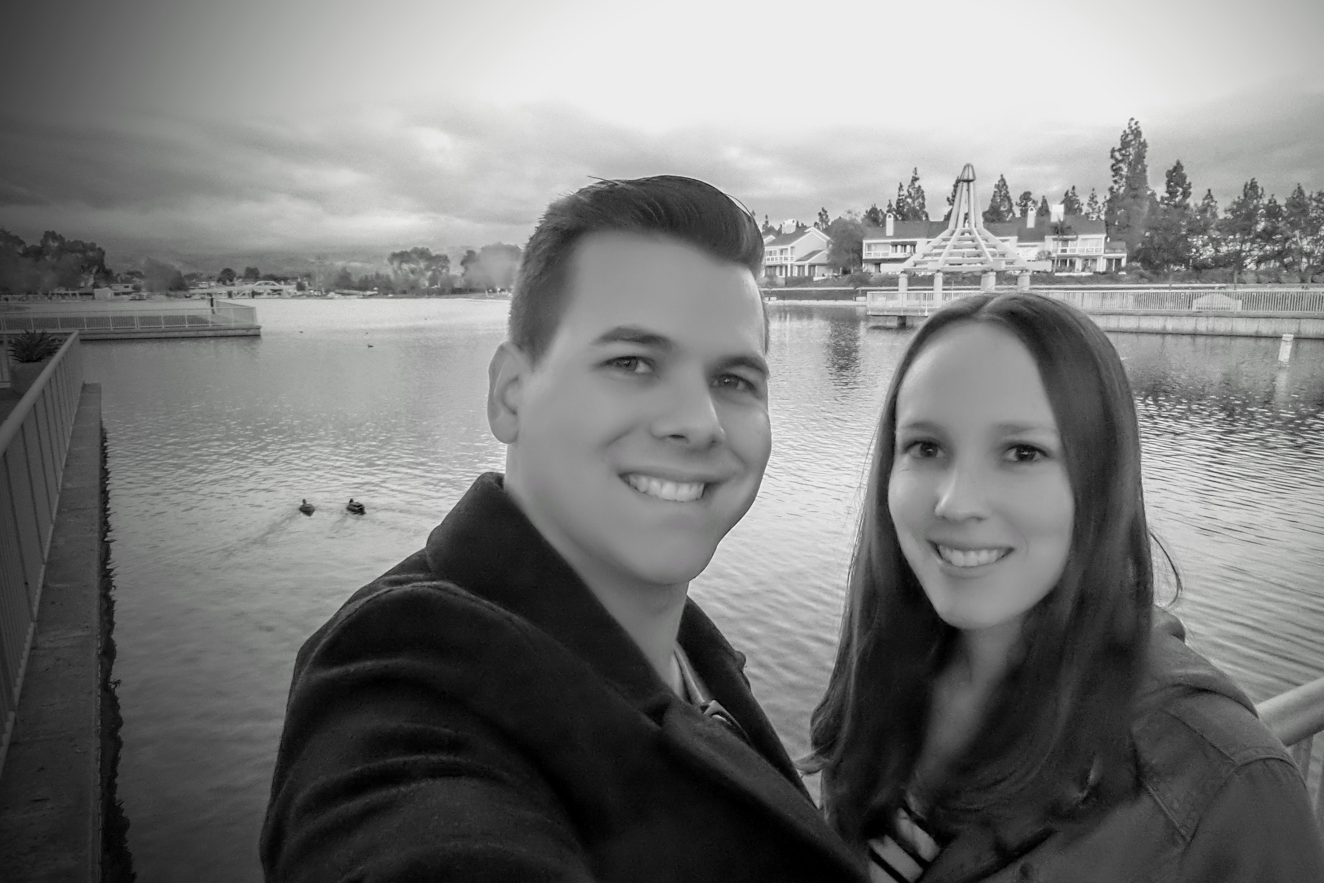 Alex took this selfie right before we got engaged!
