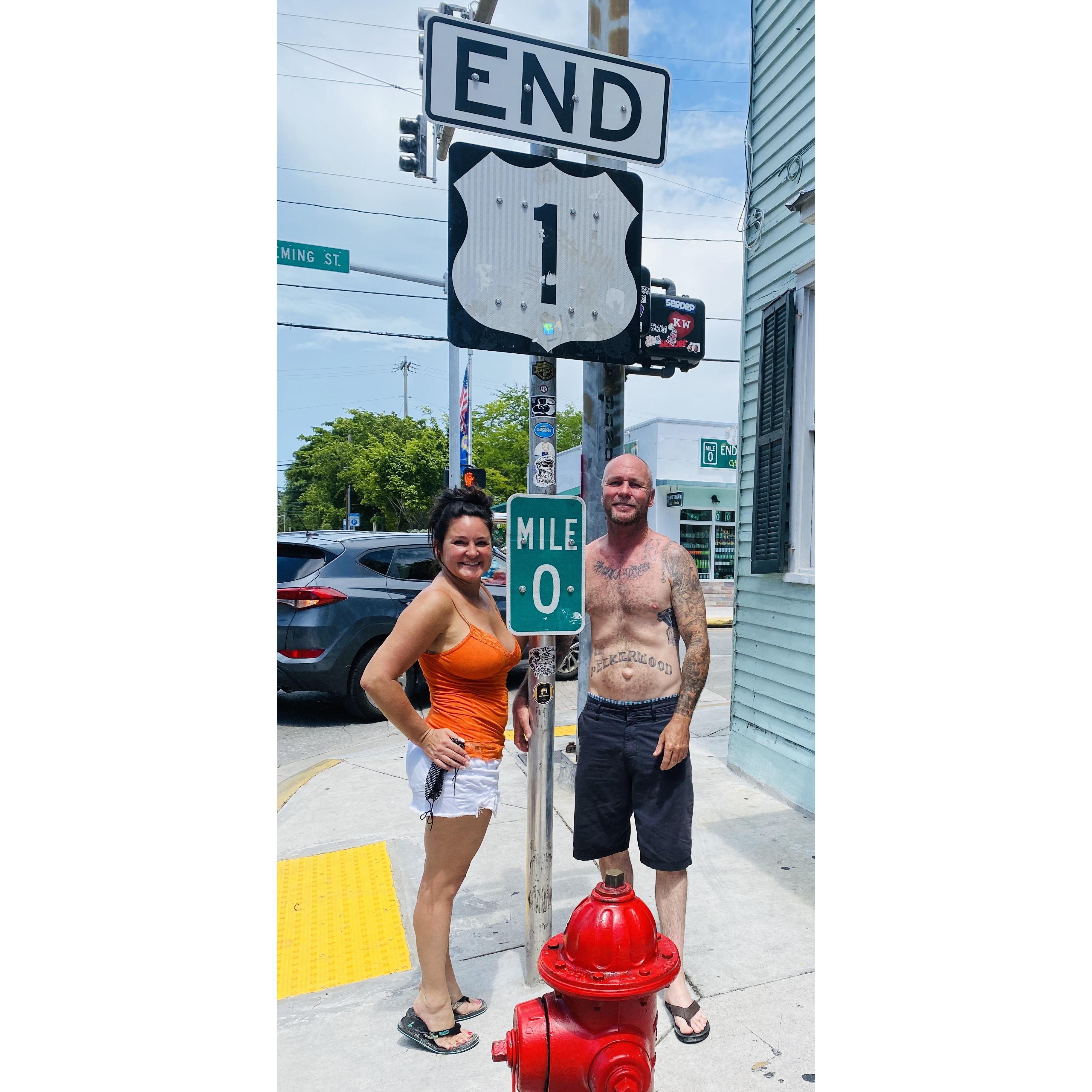 Mile Marker 0 in the Keys, Florida