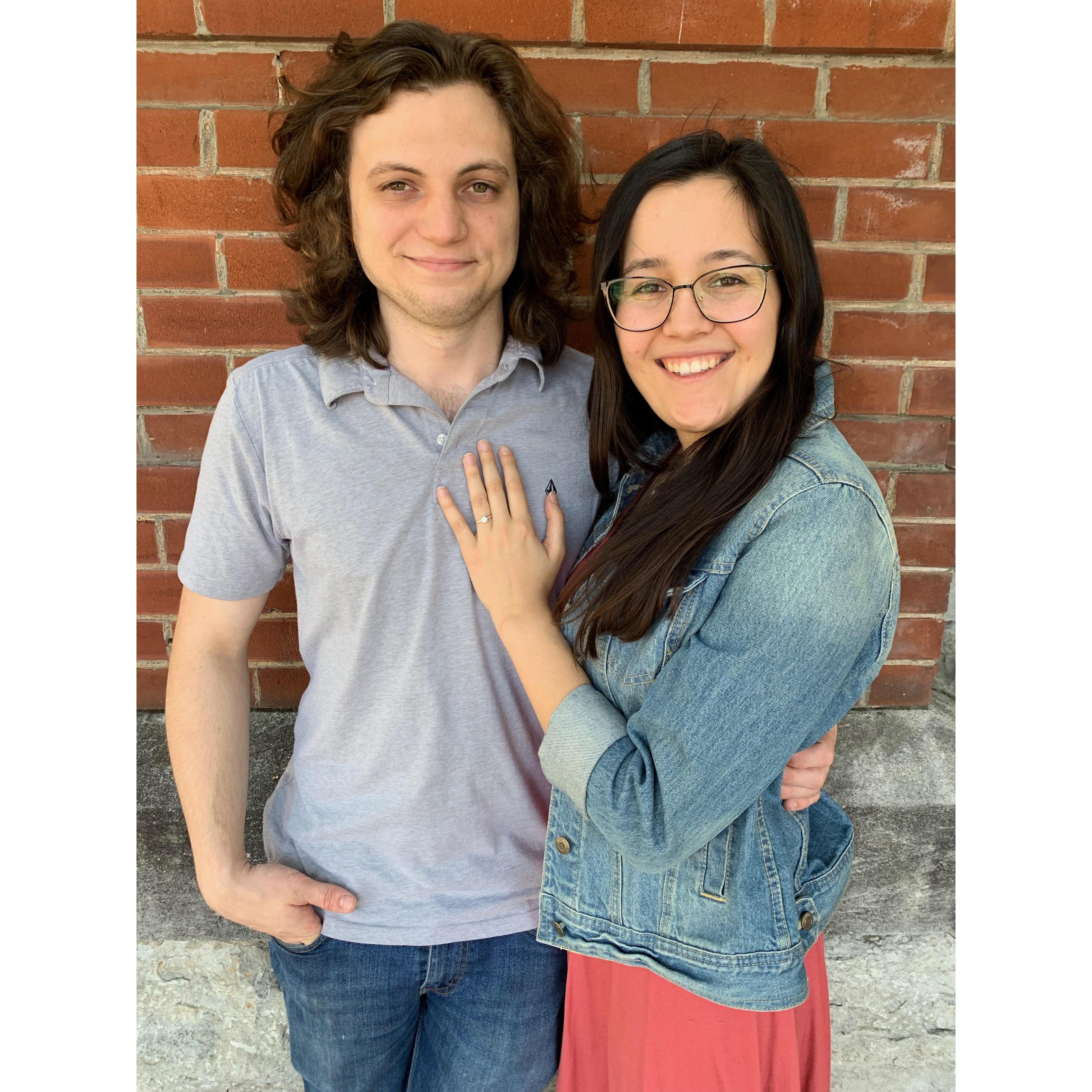 The day after we got engaged