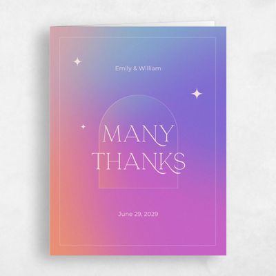 Purple Whimsical Wedding Thank You - Kalia Classic