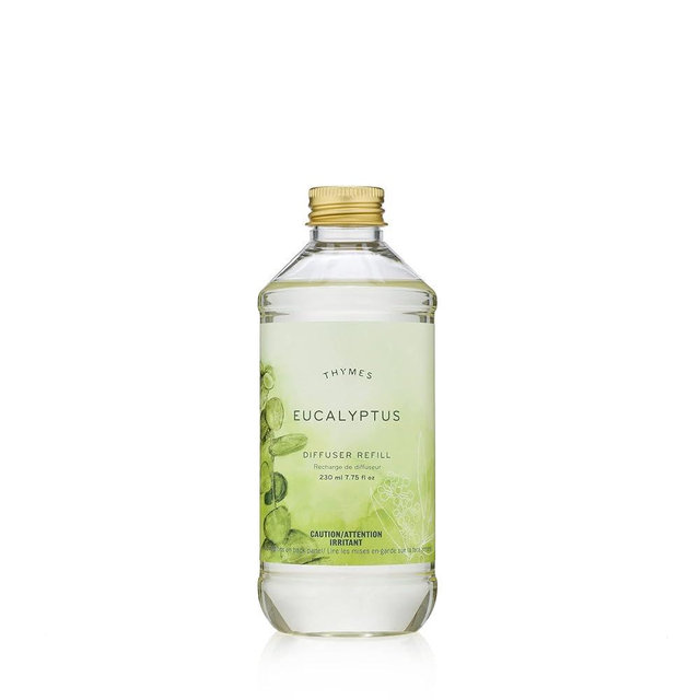 Thymes Reed Diffuser Oil Refill – Fragrance Oil for Diffuser Refill – Flameless Home Fragrance Products – Home Luxury Scents with Notes of Eucalyptus Oil, Lemon, & Bergamot (Eucalyptus, 7.75 fl oz)