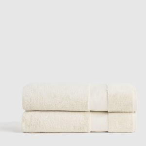 Turkish Ultra Luxe Plush Bath Sheet (Set of 2) in Ivory