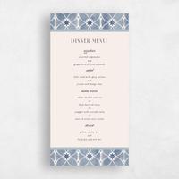 Blue Wedding Menu - Anafi