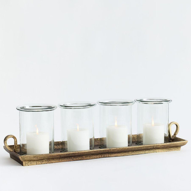 Chamberstick Centerpiece – Brass, 31.5"