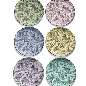 Tiffany - Dessert Plates in Bone China, Set of 6