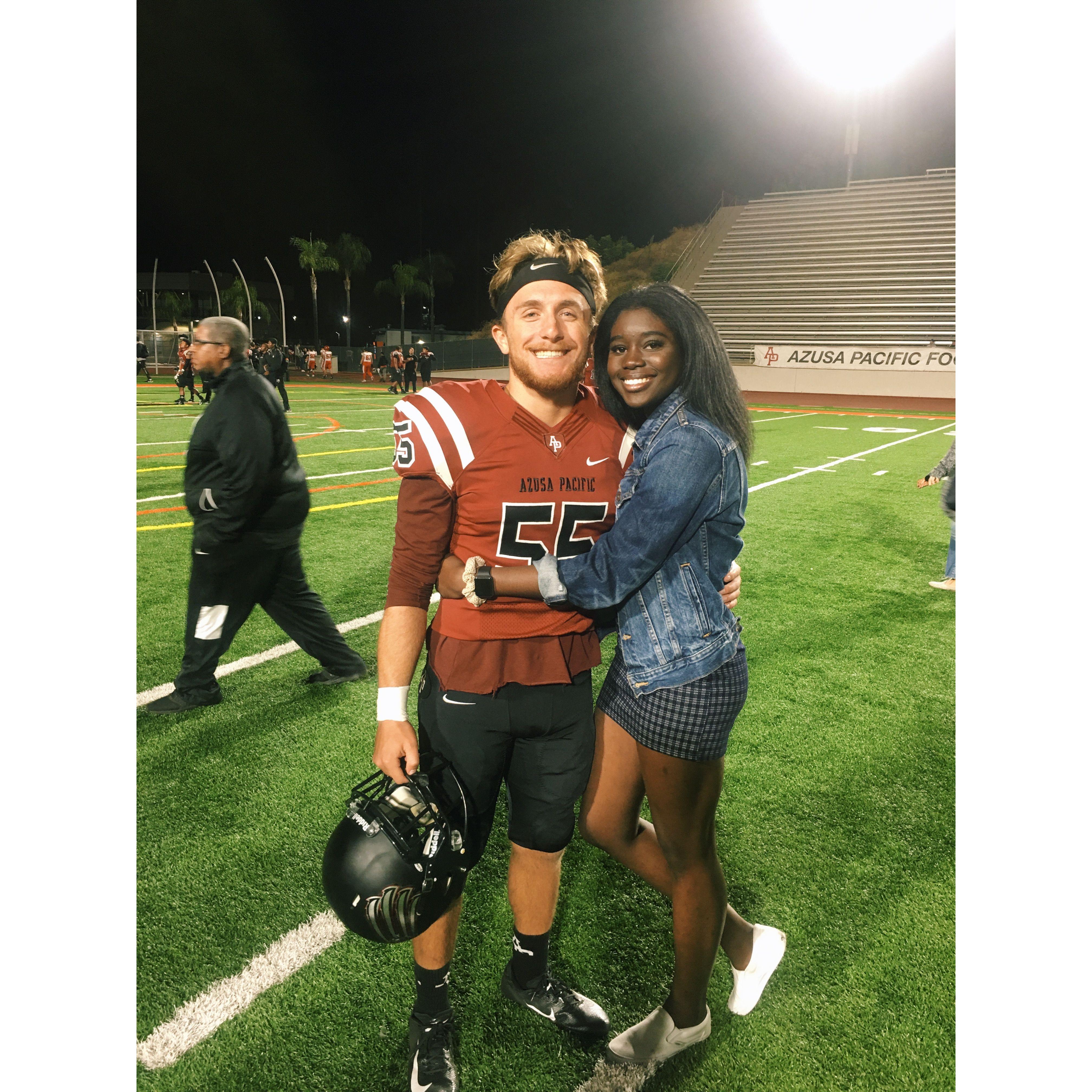 Fun fact: We met at APU our freshmen year in Trinity Hall and started dating our junior year #gocougs