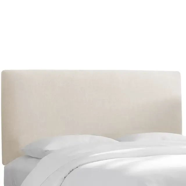 Skyline Furniture Scottsburg Queen Upholstered Headboard in Linen Talc