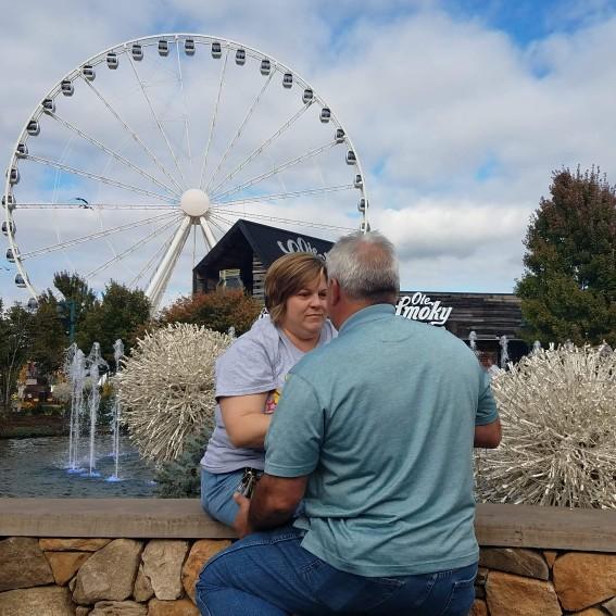 THE MORNING WE WERE LEAVING GATLINBURG HE PURPOSED. I SECRETLY ROLLED MY EYES BECAUSE HE WANTED TO SEE THE ISLAND 1 MORE TIME OTW HOME...LITTLE DID I KNOW HE HAD ULTERIOR MOTIVES.