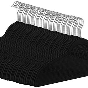 Premium Velvet Suit Hangers - Heavy Duty - Non Slip - Velvet Suit Hangers Black - by Utopia Home (100)
