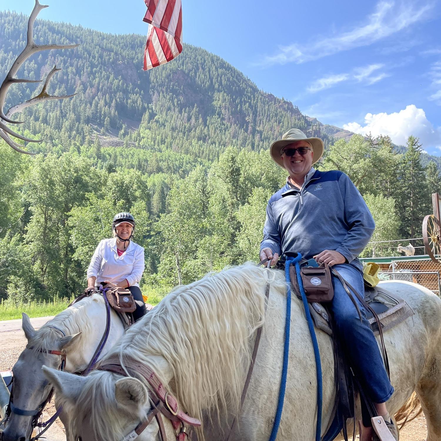 Riding horses in Aspen, Colorado