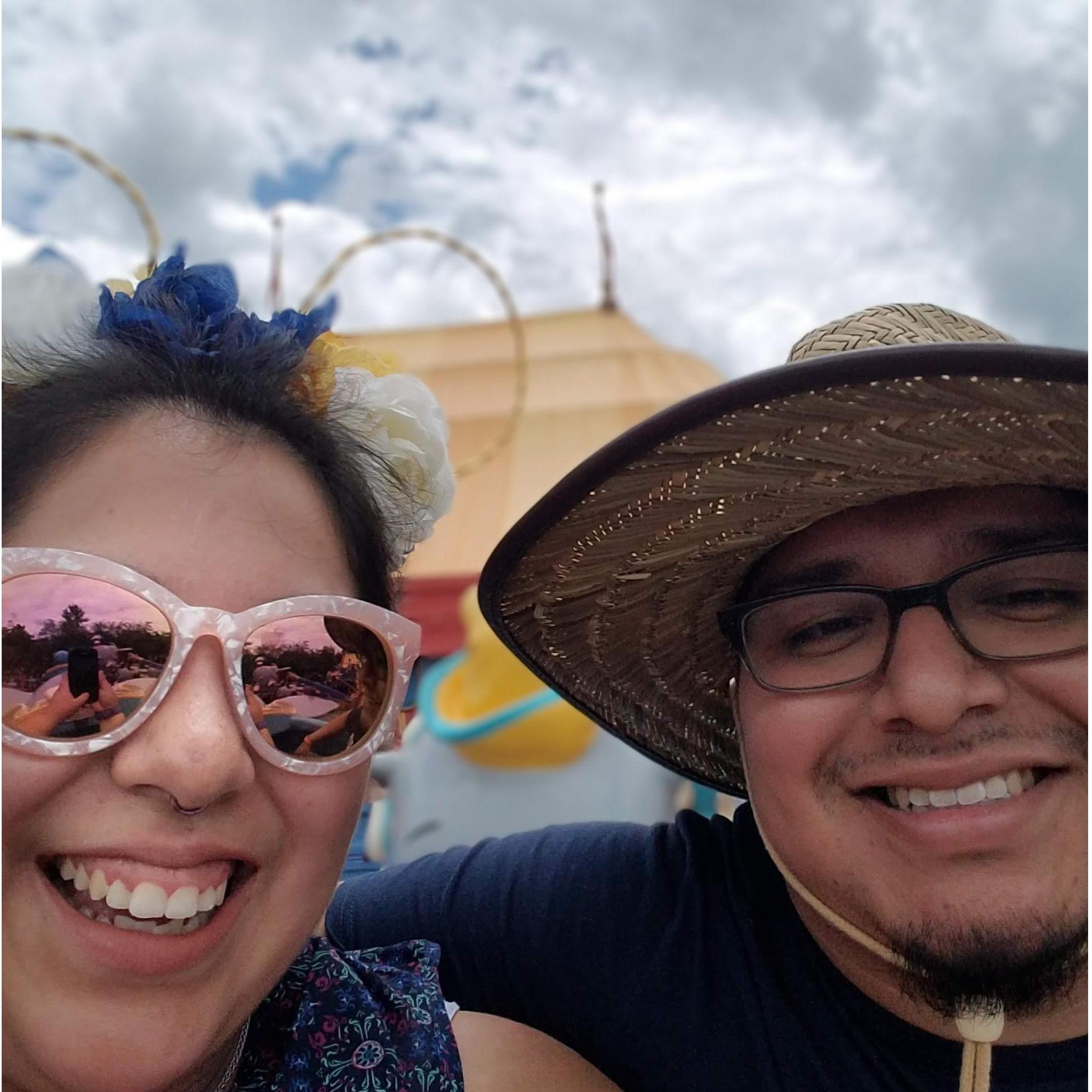 Up in the air in an elephant