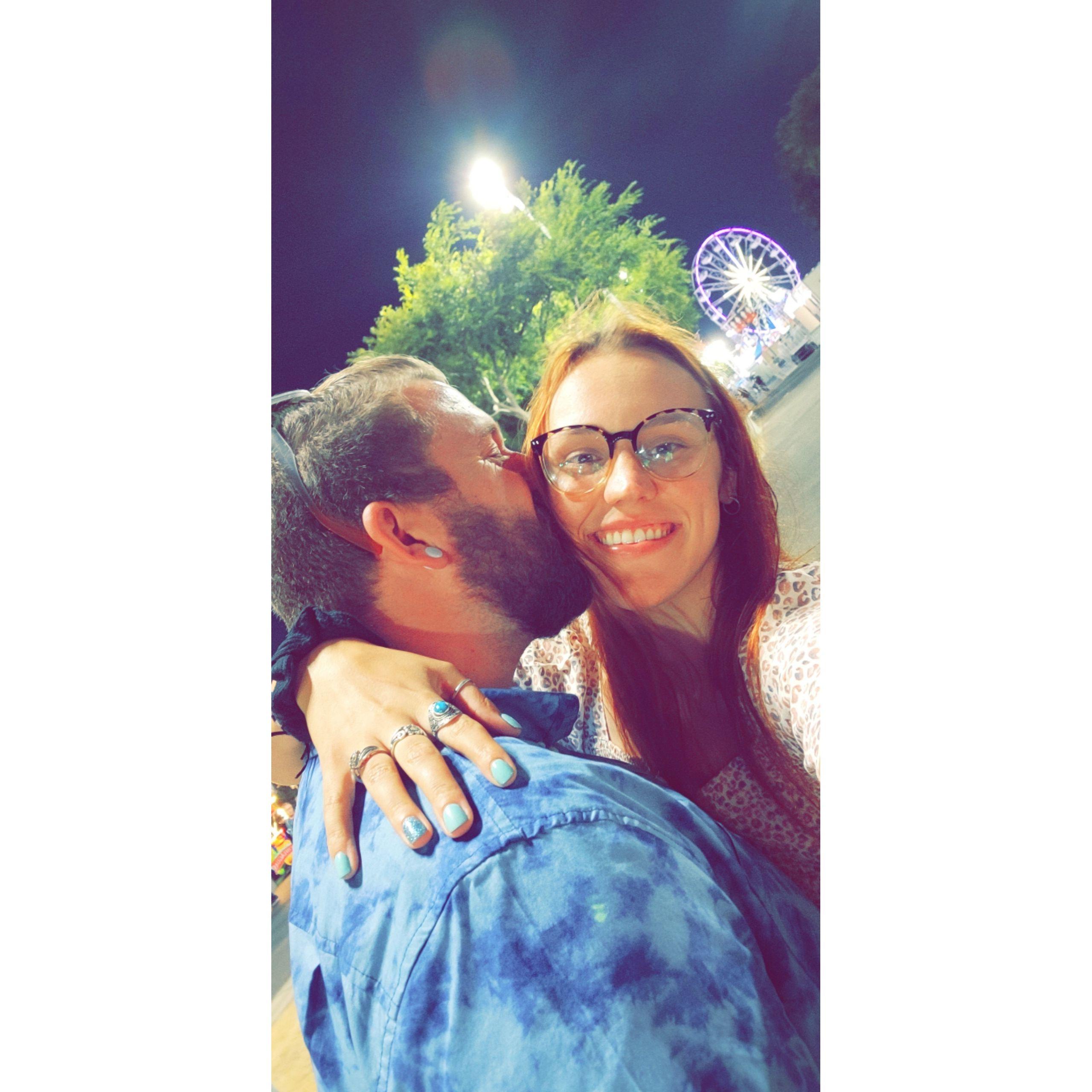 Our first fair date, which is now an annual tradition!