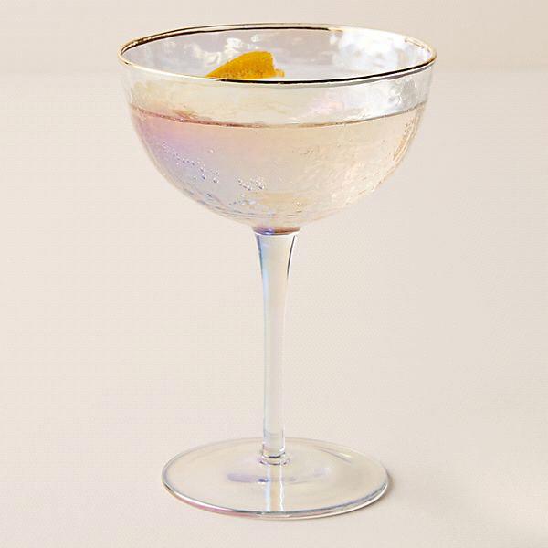 Anthropologie Lustered Coupe Glasses, Set of 4