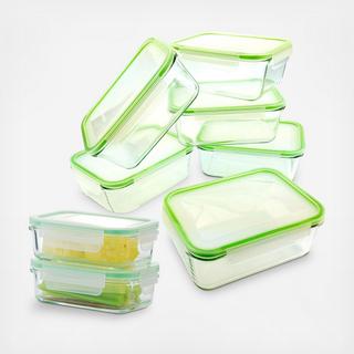 Glassworks 16-Piece Rectangular 38 oz. Food Container Set