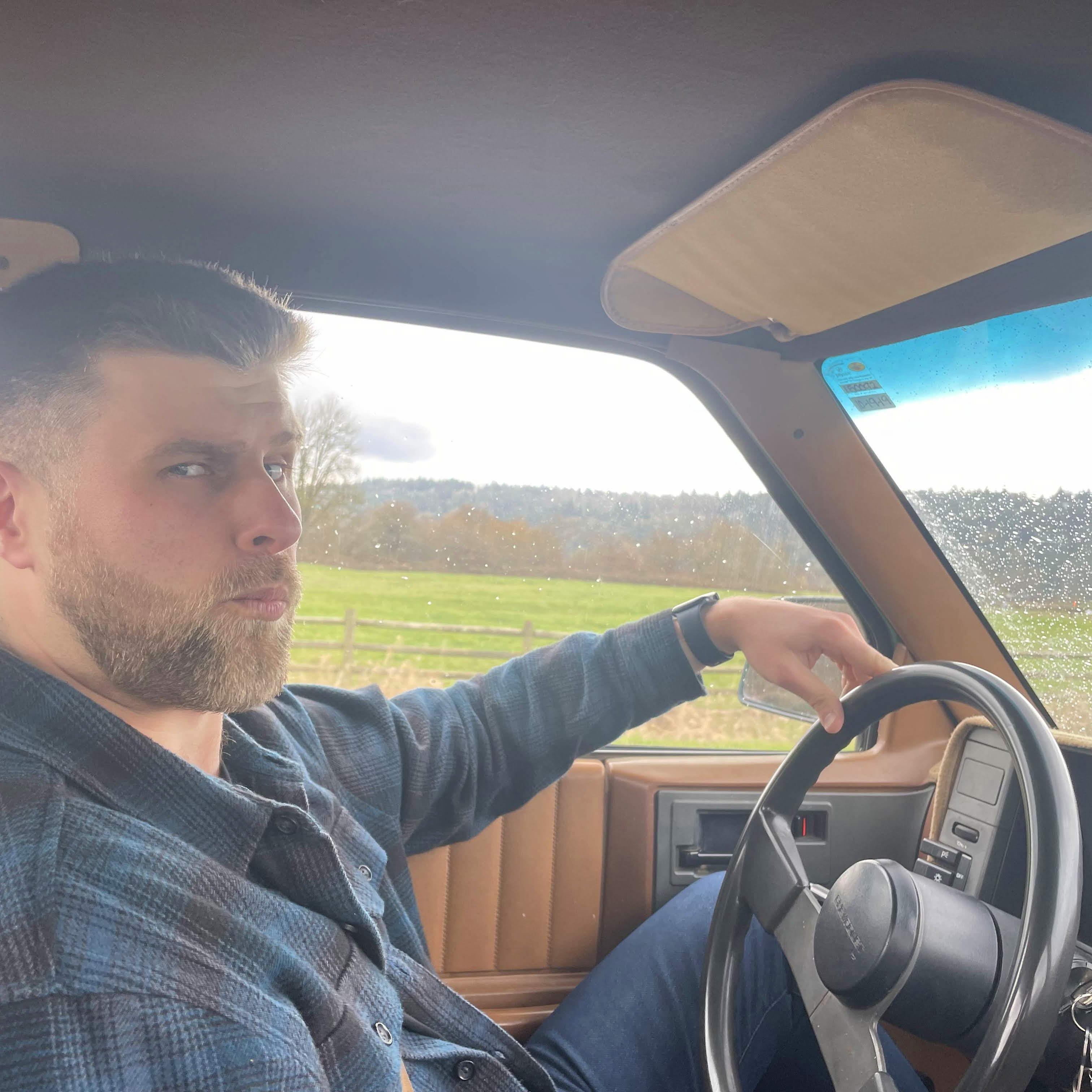 Cruising around in Bens new (technically old) truck!