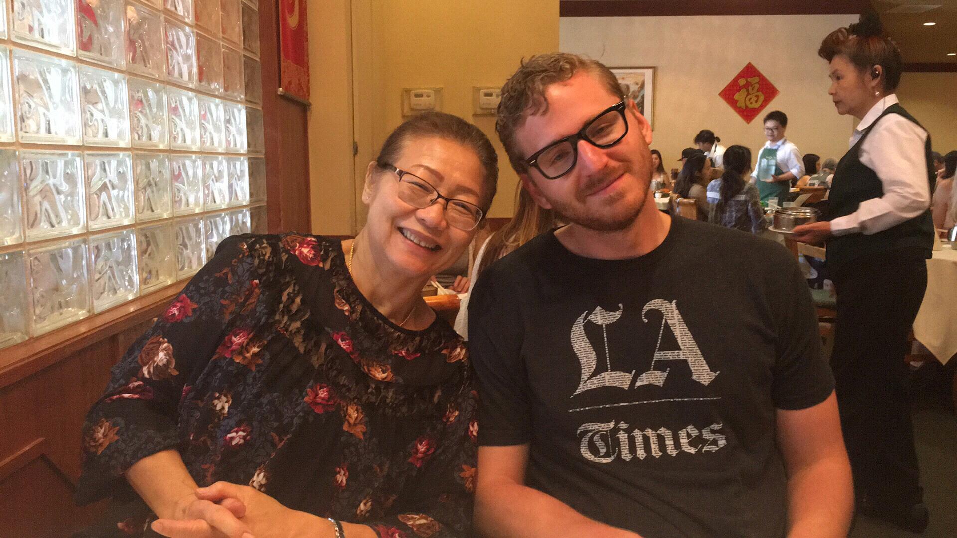 Mom and David at Dim Sum