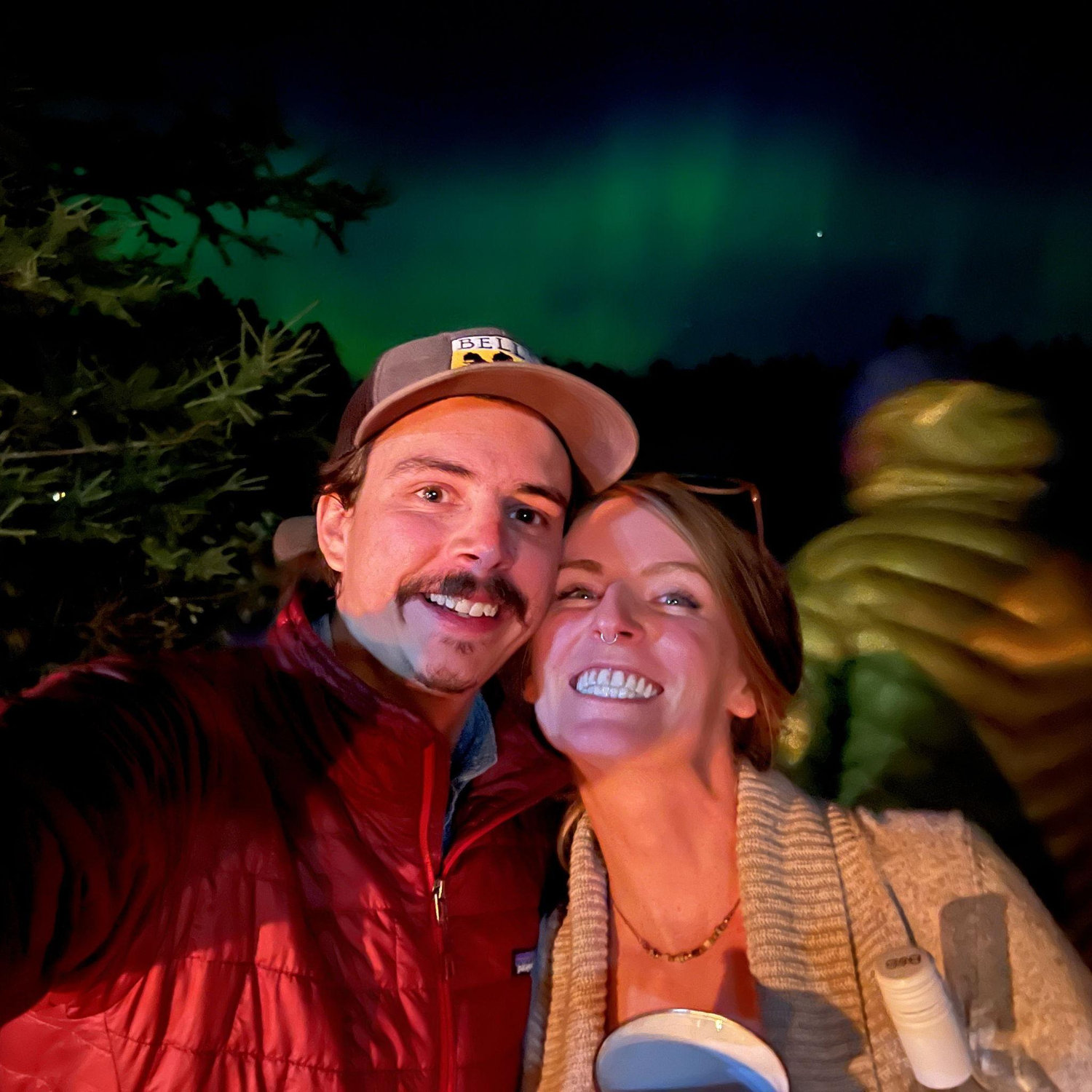 Maddie & Mike's wedding - Northern lights behind us!