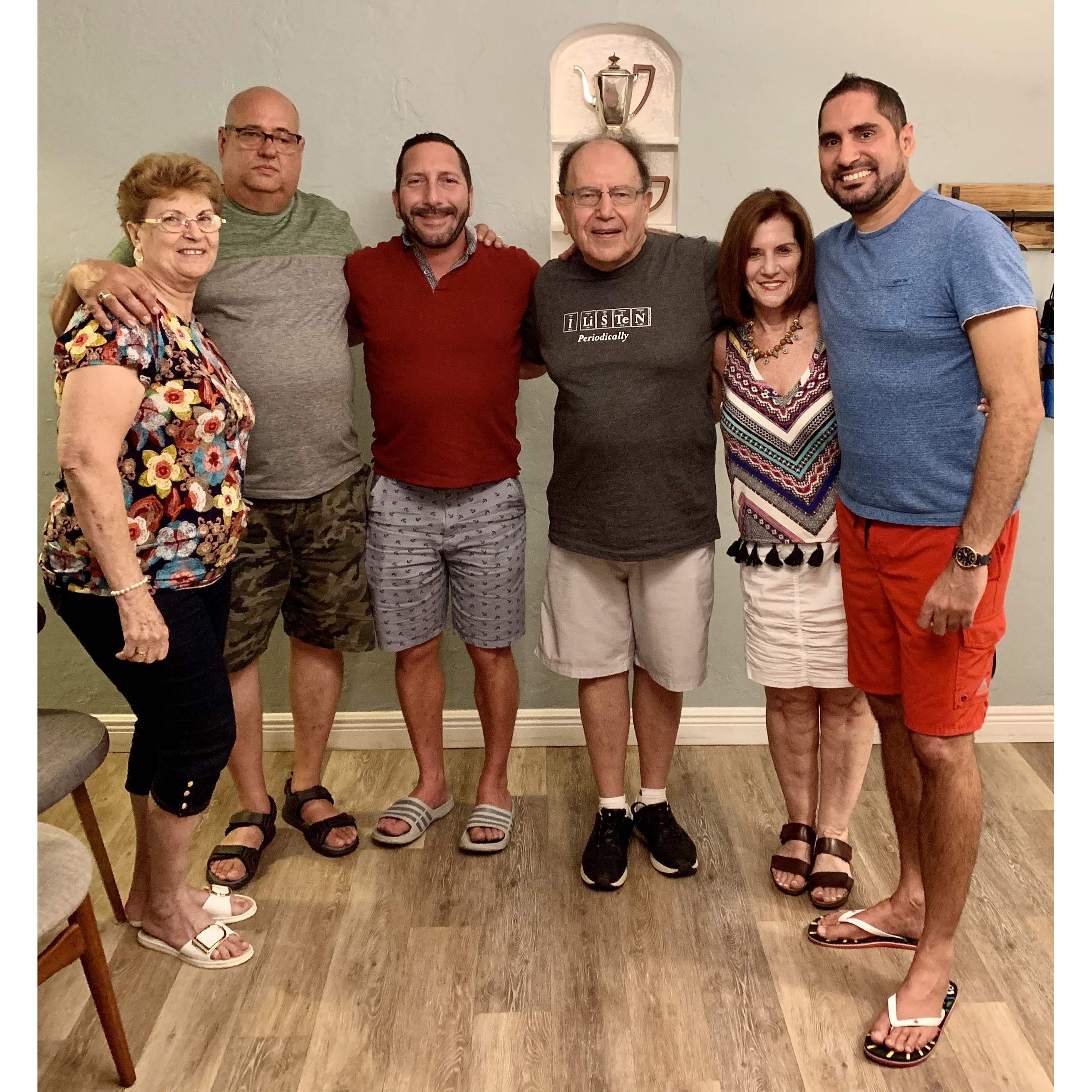 Guillermo's Mom (Mercedes), Guillermo's Step Father (Danilo), Jonathan's Dad (Max), Jonathan's Mom (Carol).  Visiting St. Pete 2019