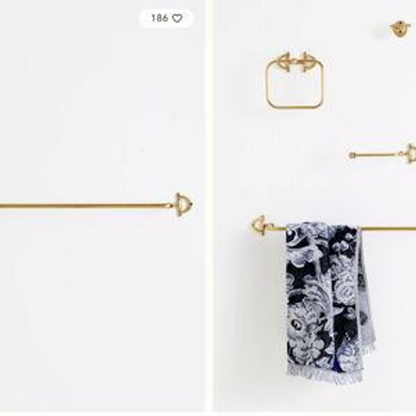 Equestrian Brass Towel Bar