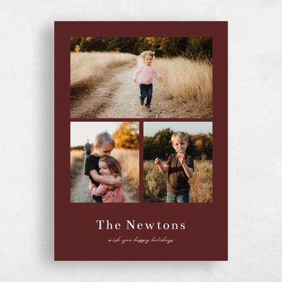 Red Standard Holiday Card - Sonrisa