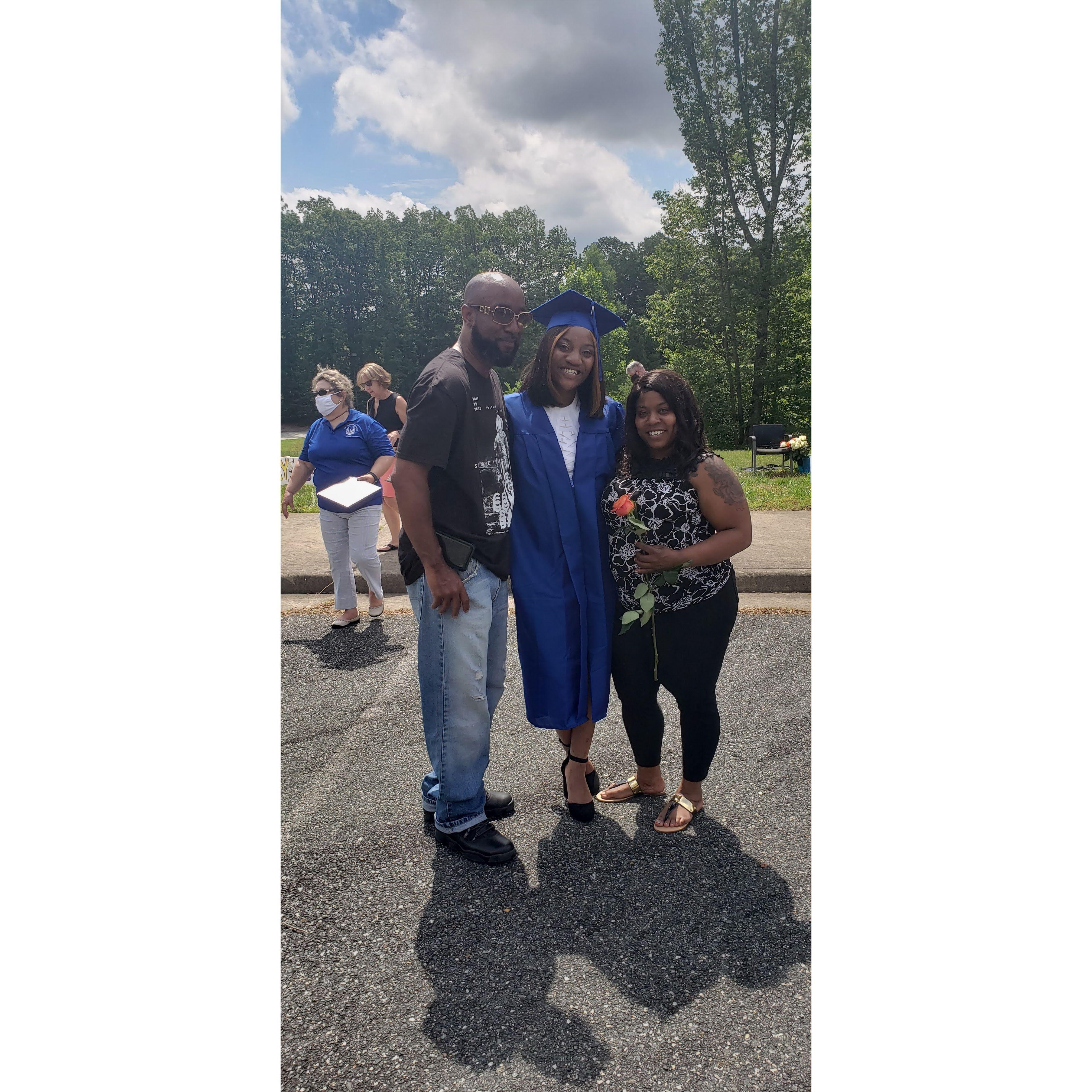 Attending baby girls High School Graduation