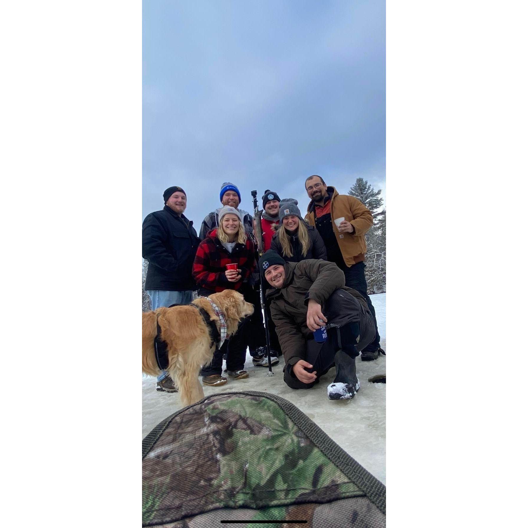 Ice Fishing in Maine, Christmas 2021